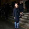 Isabelle Huppert - People arrivant au défilé de mode Haute-Couture printemps-été 2017 "Giorgio Armani Privé" au Palais de Chaillot à Paris le 24 janvier 2017.