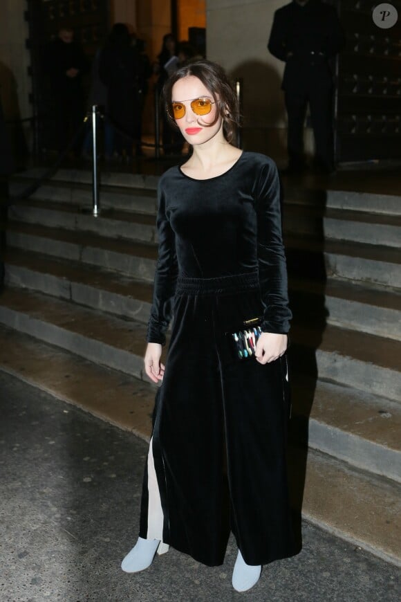 Lola Le Lann - People arrivant au défilé de mode Haute-Couture printemps-été 2017 "Giorgio Armani Privé" au Palais de Chaillot à Paris le 24 janvier 2017.