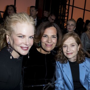 Nicole Kidman, Roberta Armani et Isabelle Huppert - People au défilé de mode Haute-Couture printemps-été 2017 "Giorgio Armani Privé" au Palais de Chaillot à Paris le 24 janvier 2017.