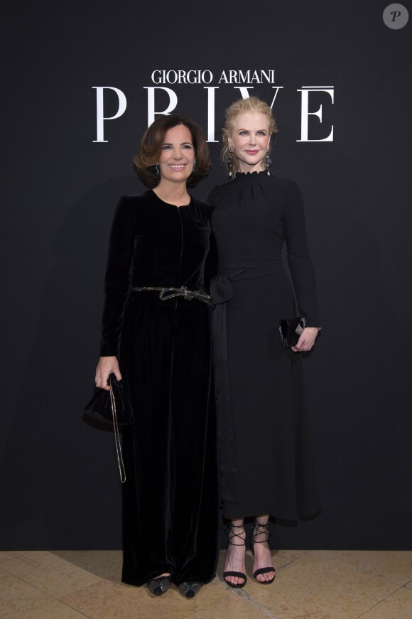 Roberta Armani, Nicole Kidman - People en backstage du défilé de mode Haute-Couture printemps-été 2017 "Giorgio Armani Privé" au Palais de Chaillot à Paris le 24 janvier 2017.