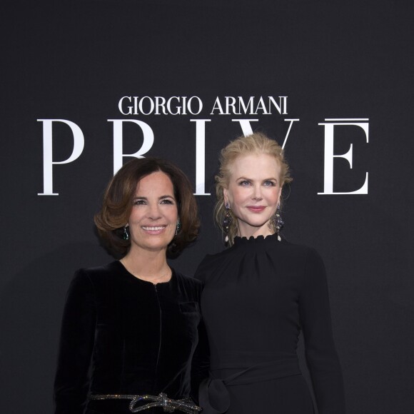 Roberta Armani, Nicole Kidman - People en backstage du défilé de mode Haute-Couture printemps-été 2017 "Giorgio Armani Privé" au Palais de Chaillot à Paris le 24 janvier 2017.