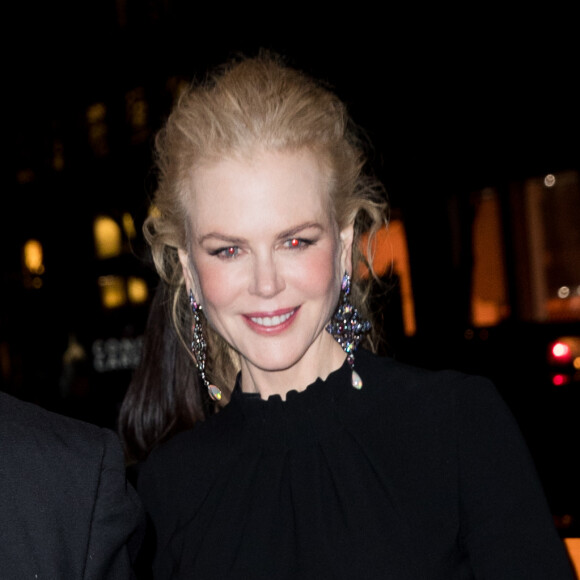 Nicole Kidman à la sortie du défilé de mode Giorgio Armani Privé collection Haute Couture Printemps/Eté 2017 au Palais de Chaillot lors de la fashion week à Paris, le 24 janvier 2017.