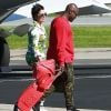 Kris Jenner et son compagnon Corey Gamble - La famille Kardashian prend un jet privé à Van Nuys, le 26 janvier 2017.