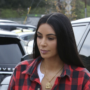 Kim Kardashian à Calabasas, le 18 janvier 2017