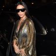 Kim Kardashian se rend à l'after-show "Balmain" au restaurant "Loulou" à Paris, le 29 septembre 2016.