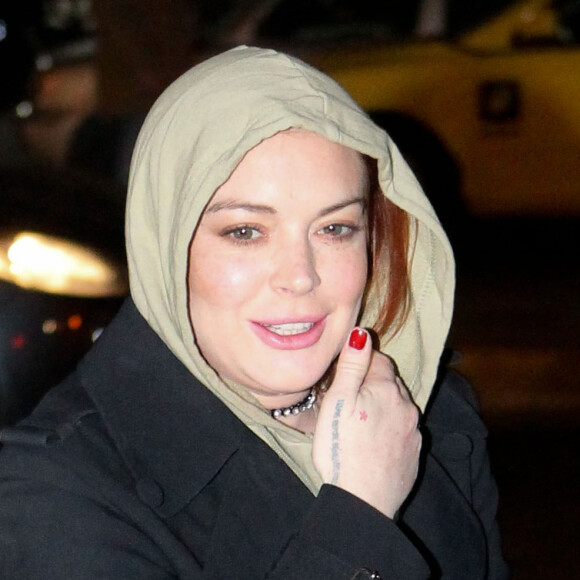 Lindsay Lohan arrive au club ''Lohan club'' à Athènes le 29 janvier 2017. © Aristidis Vafeiadakis via ZUMA Wire / Bestimage