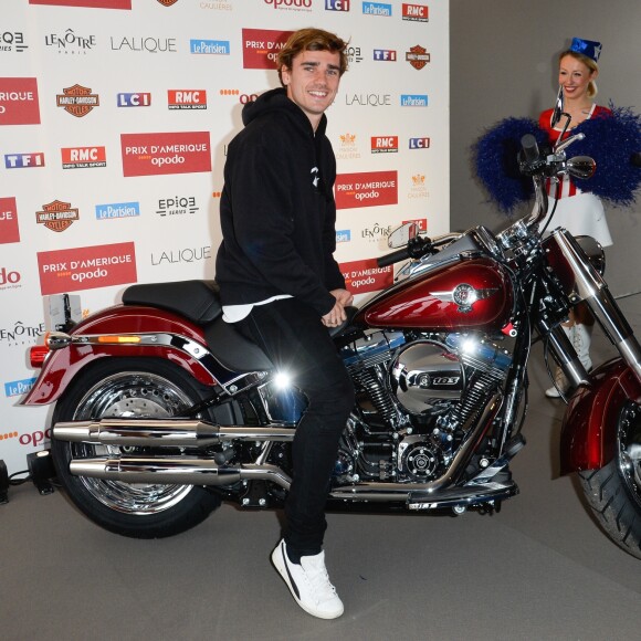 Antoine Griezmann lors de la 96ème édition du Prix d'Amérique Opodo à l'hippodrome de Paris-Vincennes, le 29 janvier 2017. © Guirec Coadic/Bestimage
