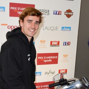 Antoine Griezmann lors de la 96ème édition du Prix d'Amérique Opodo à l'hippodrome de Paris-Vincennes, le 29 janvier 2017. © Guirec Coadic/Bestimage