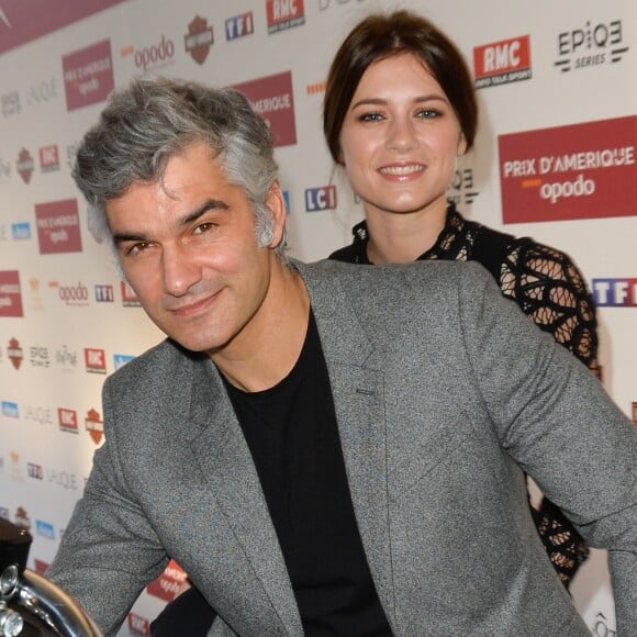 François Vincentelli et sa compagne Alice Dufour lors de la 96ème édition du Prix d'Amérique Opodo à l'hippodrome de Paris-Vincennes, le 29 janvier 2017. © Guirec Coadic/Bestimage