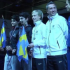 Leo Borg avec l'équipe de Suède lors du tournoi des Petits As, à Tarbes, en janvier 2017.