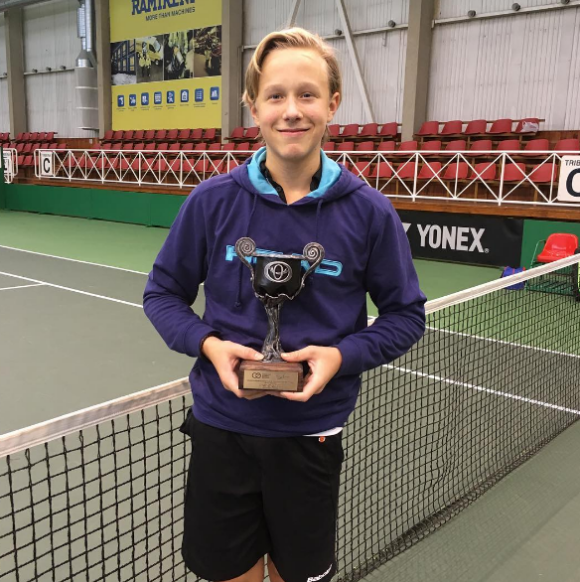 Leo Borg, 13 ans et fils du champion de tennis Björn Borg.