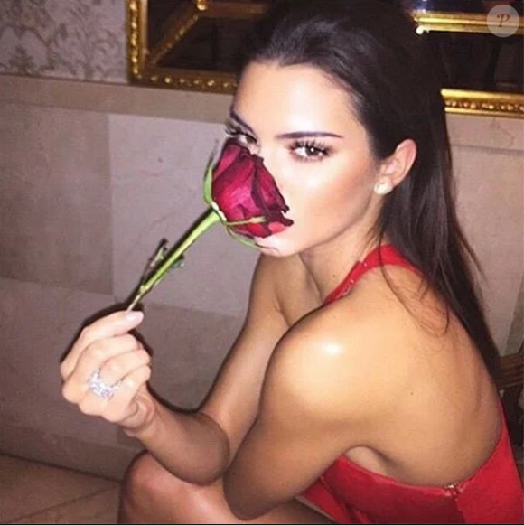 Kendall Jenner lors de la Saint-Valentin 2016, photo Instagram
