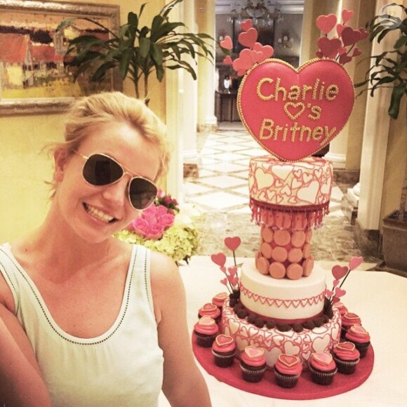 Britney Spears lors de la Saint-Valentin 2015, photo Instagram