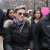 Scarlett Johansson lors de la 'marche des femmes' contre Trump à Washington, le 21 janvier 2017.