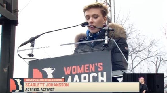 Discours de Scarlett Johansson à la "Marche des femmes" organisée à Washington le 21 janvier 2017.