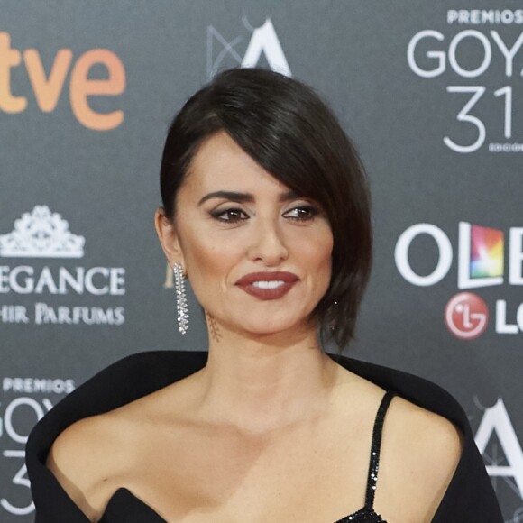 Penélope Cruz dans une robe Atelier Versace - Photocall lors de la 31ème cérémonie des Goya Awards à l'hôtel Marriott à Madrid, le 4 février 2017.