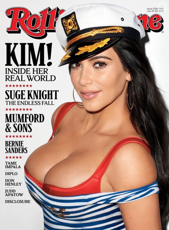 Kim Kardashian fait la couverture de Rolling Stone à New York le le 1er juillet 2015.