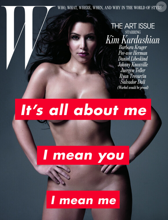 Kim Kardashian en couverture du magazine W en novembre 2014