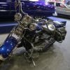 Une Cadillac et une Harley Davidson de Johnny Hallyday sont exposés au salon international des voitures de collection "Retromobile 2017" à la porte de Versailles à Paris, le 9 février 2017. © CVS/Bestimage