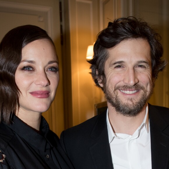 Marion Cotillard enceinte et son compagnon Guillaume Canet - Dîner à l'hôtel Meurice des Révélations César 2017 à Paris le 16 janvier 2017. © Cyril Moreau/Bestimage