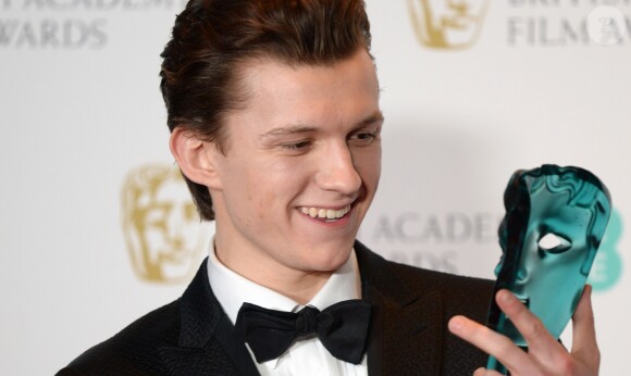Tom Holland en press room lors des EE British Academy Film Awards au Royal Albert Hall, Londres, le 12 février 2017.