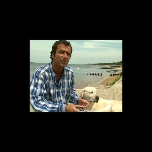 Bernard Montiel et son chien Faroul