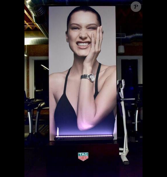 Bella Hadid dévoilant sa collaboration avec le fabricant suisse de montres TAG Heuer à New York en marge de la Fashion Week le 13 février 2017