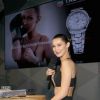 Bella Hadid dévoilant sa collaboration avec le fabricant suisse de montres TAG Heuer à New York en marge de la Fashion Week le 13 février 2017