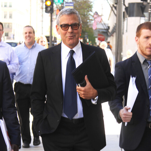 George Clooney, messager de la paix pour l'ONU et défenseur des droits de l’homme, en conférence de presse pour soutenir l’Afrique du Sud à Washington, le 12 septembre 2016