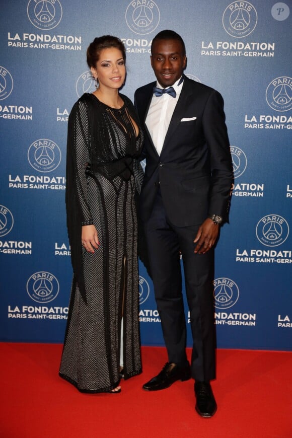 Exclusif - Blaise Matuidi et Isabelle - Le 3ème dîner de gala annuel de la Fondation Paris Saint-Germain (PSG) organisé place Vendôme à Paris, le 15 mars 2016.