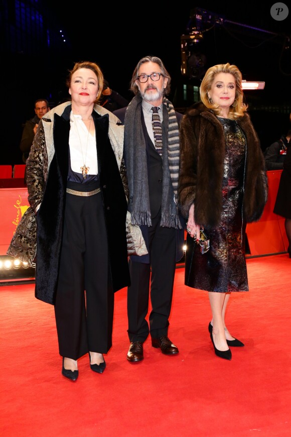Catherine Frot, Martin Provost et Catherine Deneuve à la première de ‘Sage Femme' lors du 67e Festival international du Film Berlinale à Berlin en Allemagne, le 14 février 2017