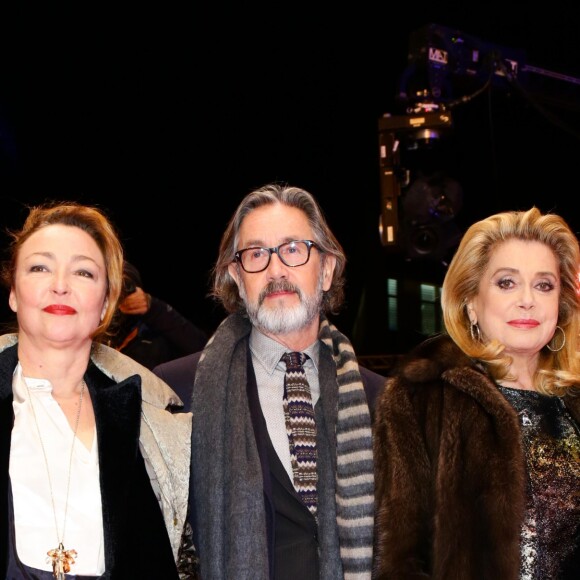 Catherine Frot, Martin Provost et Catherine Deneuve à la première de ‘Sage Femme' lors du 67e Festival international du Film Berlinale à Berlin en Allemagne, le 14 février 2017