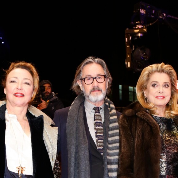 Catherine Frot, Martin Provost et Catherine Deneuve à la première de ‘Sage Femme' lors du 67e Festival international du Film Berlinale à Berlin en Allemagne, le 14 février 2017