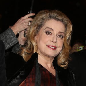 Catherine Deneuve, présidente du jury des Globes de Cristal 2017 à l'arrivée de la 11e cérémonie des Globes de Cristal au Lido à Paris le 30 janvier 2017. © Bestimage Celebs