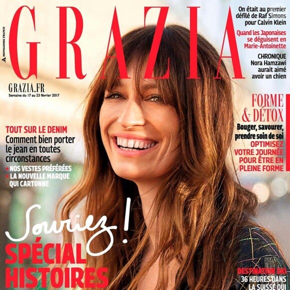 Caroline de Maigret figure en couverture du magazine Grazia. Semaine du 17 au 23 février 2017.
