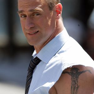 Chris Meloni sur le tournage de "New York Unité Spéciale", à New York, le 8 juillet 2009.