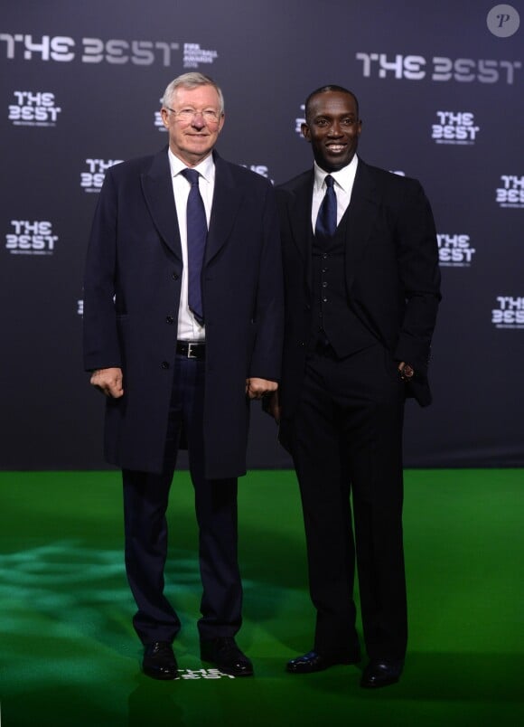 Sir Alex Ferguson et Dwight Yorke, deux icônes de Manchester United réunies le 9 janvier 2017 à Zurich en Suisse lors du gala de la FIFA.