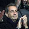 Nicolas Sarkozy dans les tribunes lors du match de Ligue 1 Paris Saint-Germain - Toulouse FC au parc des Princes à Paris, France, le 19 février 2017. Le PSG fait match nul 0-0 contre le TFC. © Cyril Moreau/Bestimage