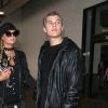 Paris Hilton et son nouveau compagnon Chris Zylka arrivent à l'aéroport de LAX à Los Angeles, le 19 février 2017