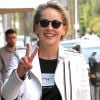 Sharon Stone se rend dans un salon de pédicure à Beverly Hills. Le 13 février 2017