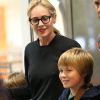 Sharon Stone et ses trois enfants Roan, Quinn, et Laird arrivent à l'aeroport d'Orly à Paris en provenance de Marrakech, le 30 novembre 2013.