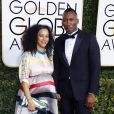 Mahershala Ali et sa femme Amatus Sami-Karim enceinte - La 74ème cérémonie annuelle des Golden Globe Awards à Beverly Hills, le 8 janvier 2017. © Olivier Borde/Bestimage