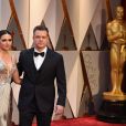 Luciana Barroso et Matt Damon sur le tapis rouge des Oscars au Dolby Theater, Los Angeles, le 26 février 2017.