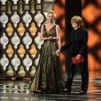 Charlize Theron (habillée en Dior Haute Couture) et Shirley MacLaine - Intérieur - 89ème cérémonie des Oscars au Hollywood &amp; Highland Center à Hollywood, le 26 février 2017 © Ampas/AdMedia via Zuma/Bestimage