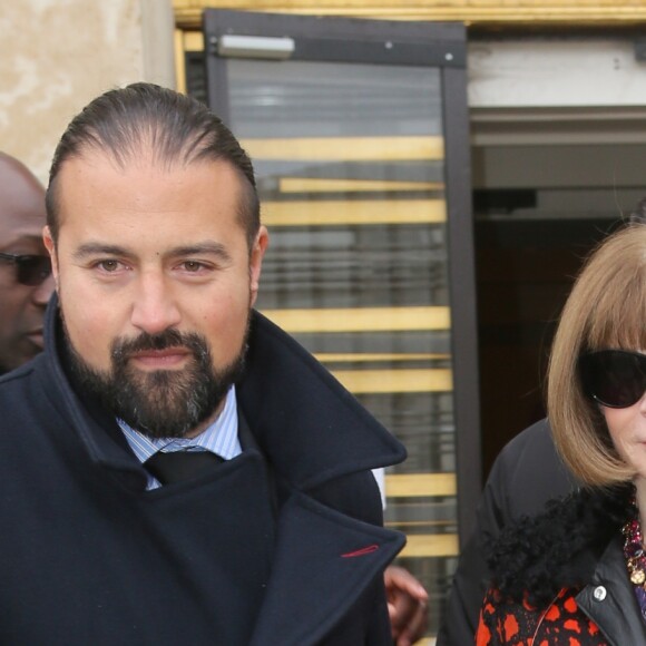 Anna Wintour - Défilé Hermès, collection automne-hiver 2017, au Palais de Chaillot. Paris, le 6 mars 2017. © CVS / Veeren / Bestimage