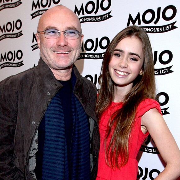 Phil et Lily Collins en 2008