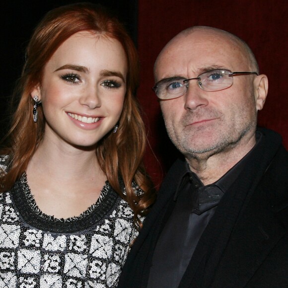 Lily Collins et Phil Collins à la première new-yorkaise du film "The Blind Side" le 17 novembre 2009