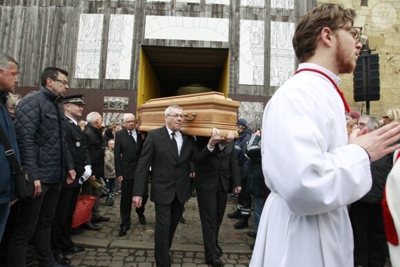 Obsèques du footballeur français Raymond Kopa en la cathédrale Saint-Maurice à Angers. Le 8 mars 2017.