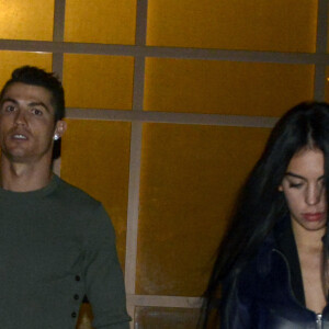 Cristiano Ronaldo et Georgina Rodriguez de sortie pour le dîner, le 8 mars 2017 à Madrid.