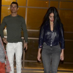 Cristiano Ronaldo et Georgina Rodriguez de sortie pour le dîner, le 8 mars 2017 à Madrid.